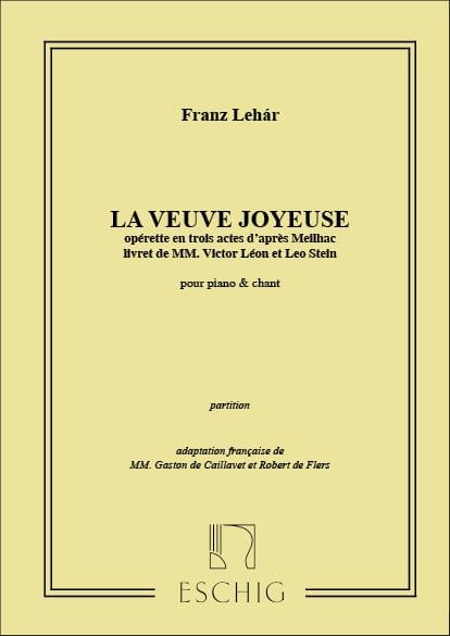 Veuve Joyeuse (Vedova Allegra) Chant-Piano (Fr)